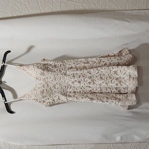 Mason & Belle white cream lace spaghetti strap dress